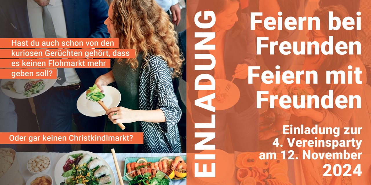 Einladung Vereinsparty Website